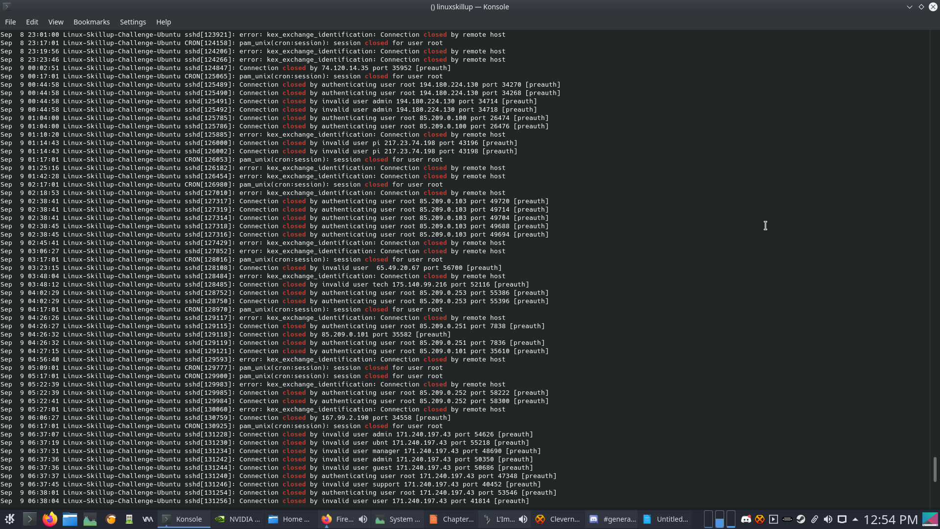 Linux UpSkill Challenge Day 3 - sudo and auth.log