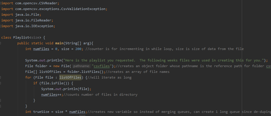 Reading a folder with unknown number of files in Java