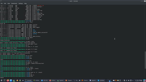 Linux UpSkill Challenge Day 0 through 2 - Setup and CLI Basics